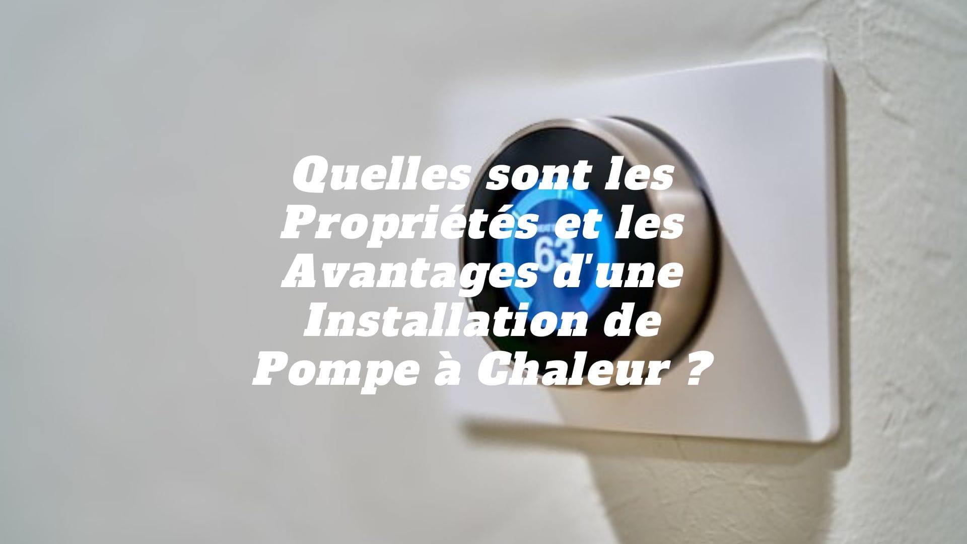 installation pompe à chaleur